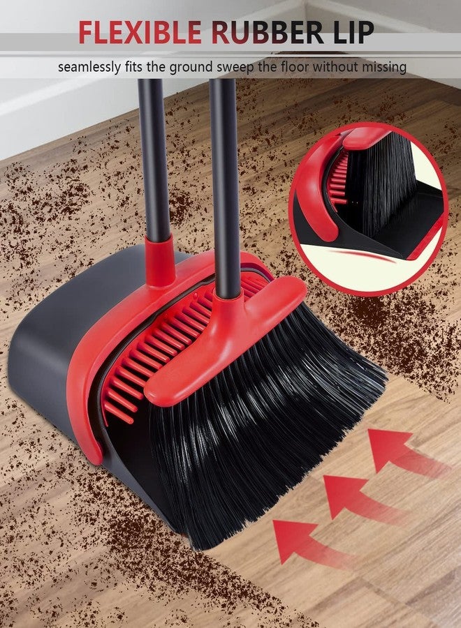 YANXUS Broom and Dustpan Set, Broom and Dustpan, Broom and Dustpan Set for Home, Upgrade 52" Long Handle Broom with Stand Up Dustpan Combo Set for Office Home Kitchen Lobby Floor Use, Dust pan and Broom Set - Image 5